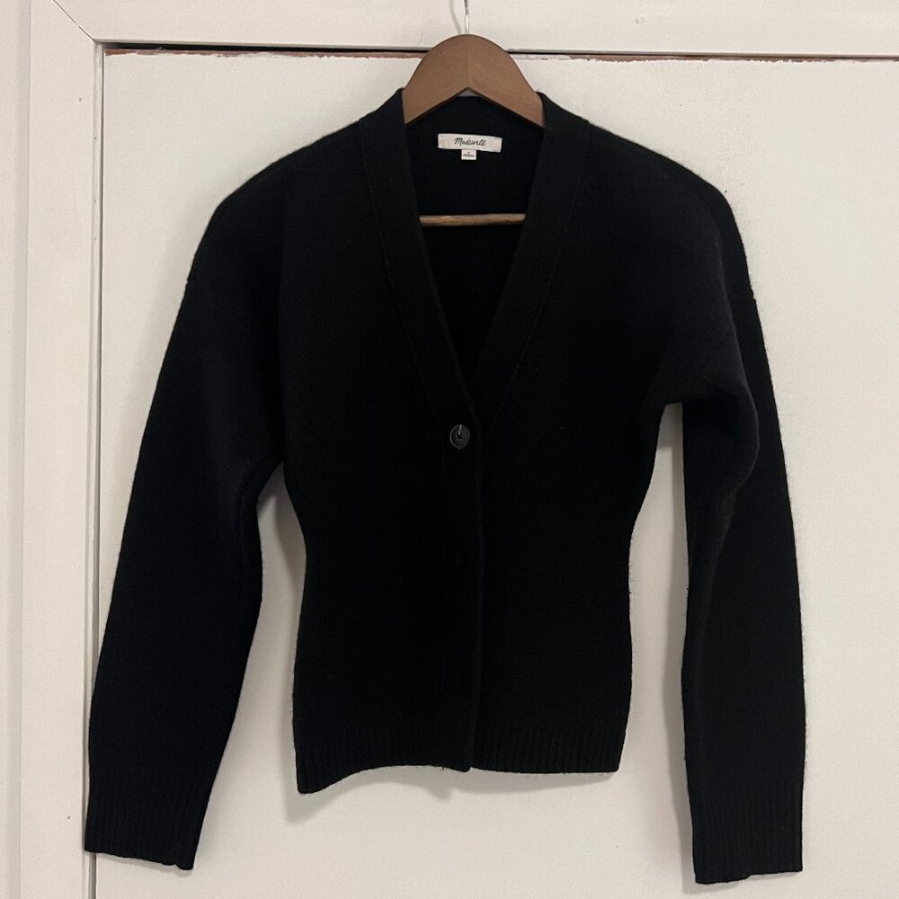 Women's Madewell Black Wool Sweater / Cardigan - Size Small